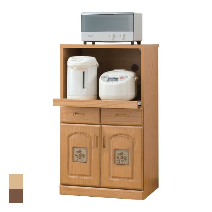 マルニ木工 天然木 電話台 花台 レンジ台 サイドチェスト キャビネット