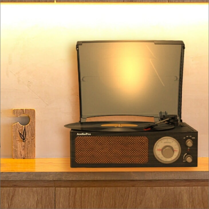 昭和レトロ簡単コンパクトレコードプレーヤー DS-218RC｜ファミリー