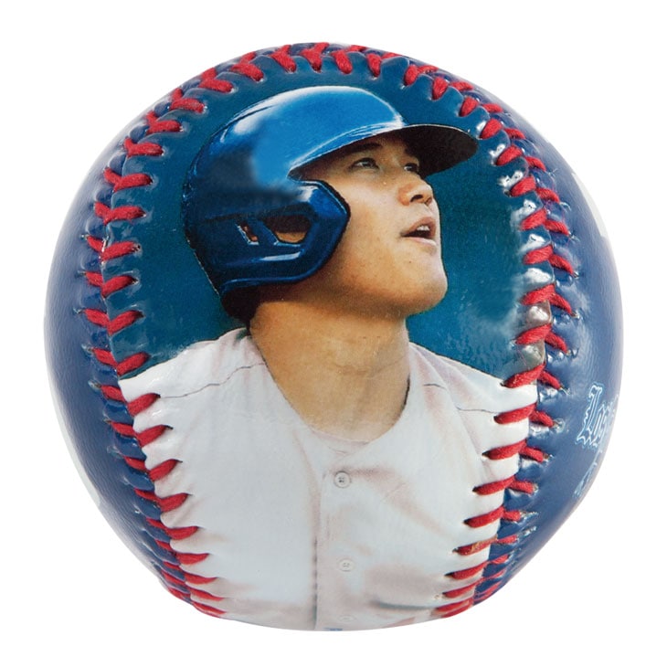 MLB公式ライセンス 大谷翔平ドジャースフォトボール プリントサイン