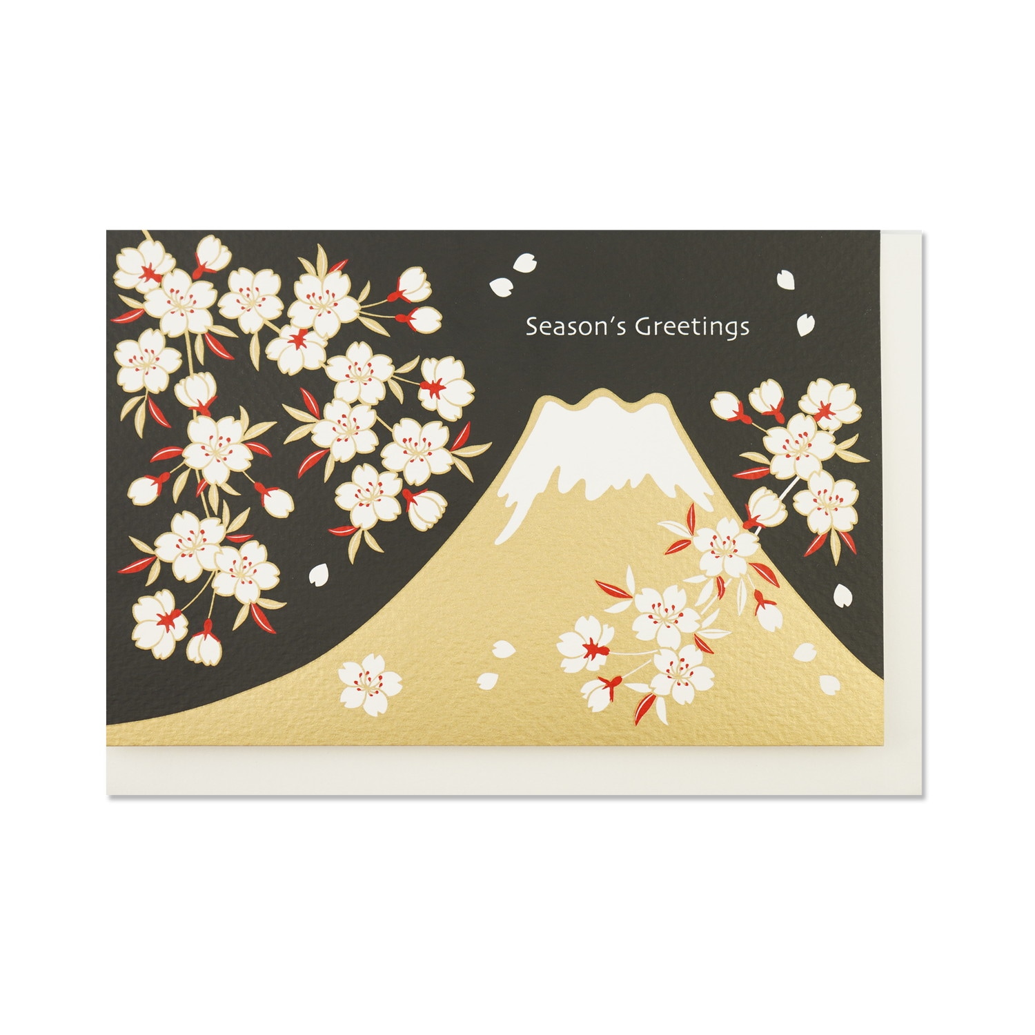 シルククリスマスカード 富士山と桜｜jxcd-090 | 手紙・カード