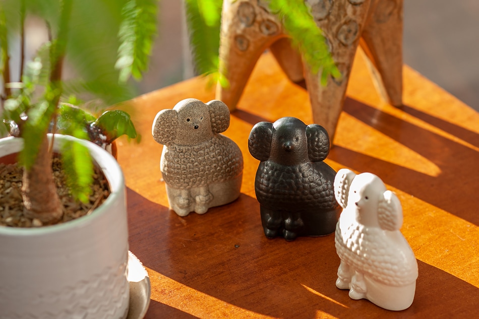 リサラーソン プードル ヴィンテージ 陶器 シールあり リサラーソン