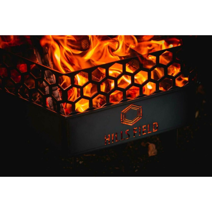 HILLS FIELD 六角形焚き火台 フルセット あらくさ！ 焚き火台 フリー座
