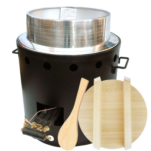 羽釜・ガスかまどフルセット（11点セット）規格：67｜餅つき道具｜藤田道具