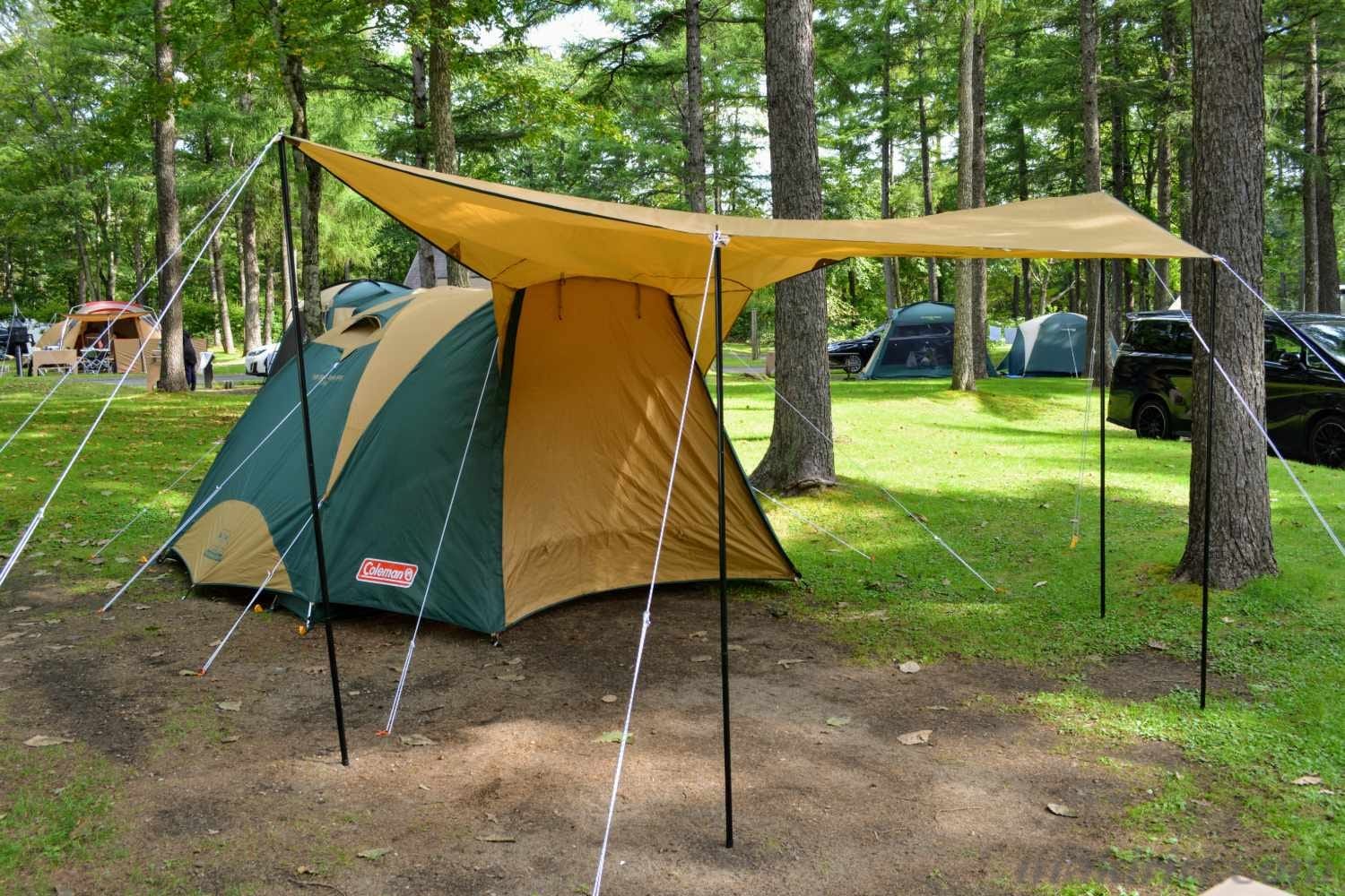 コールマン】新幕タフオープン2ルームハウス初張りin苫小牧アルテン