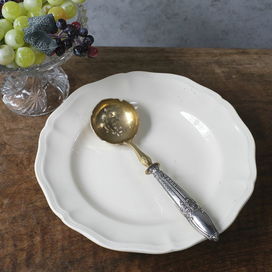 アンティーク フランス純銀 ソースレードル（ミネルヴァ刻印・ギルド