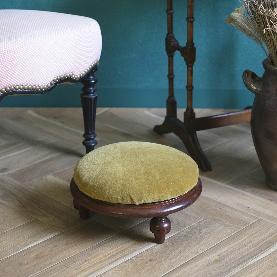 アンティークフットスツール マホガニー イギリス アンティーク家具の