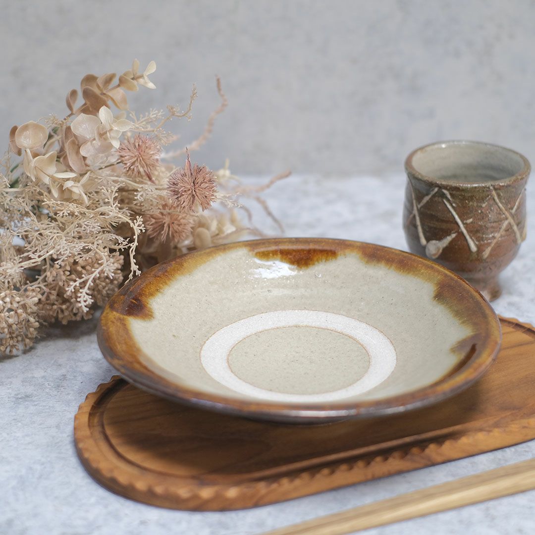 やちむん 沖縄 松田共司 7.5寸皿 読谷村北窯 一点物 大皿 の通販