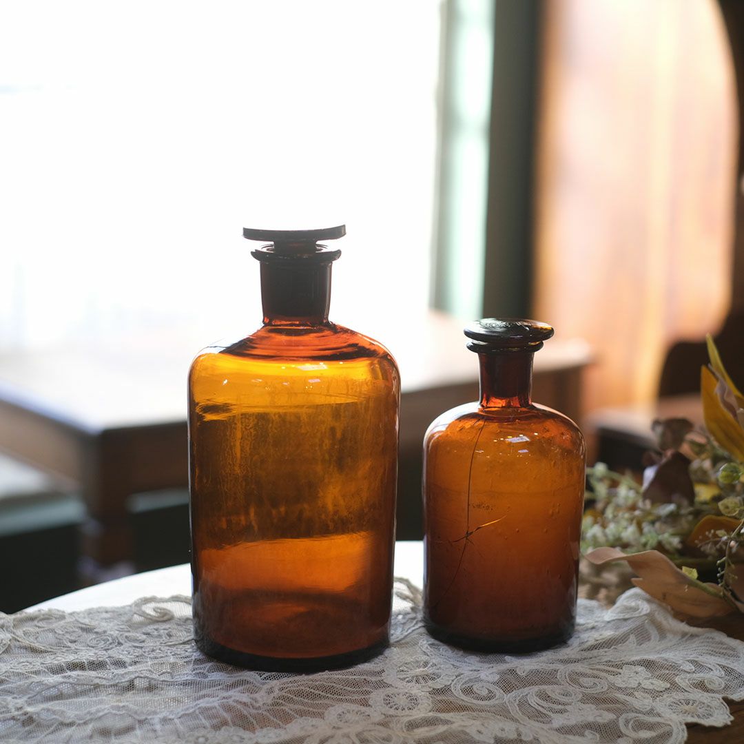 アンティーク花瓶 香水瓶 ボトル ガラス小物 (イギリス フランス