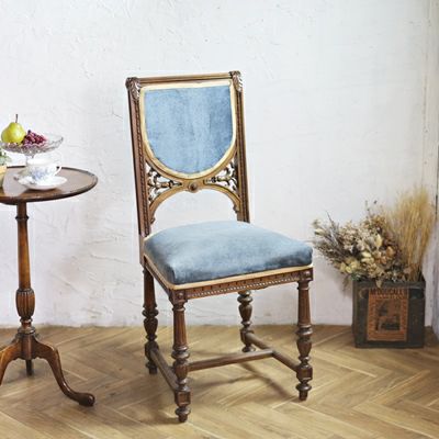 アンティークチェア 19世紀 フランス 上品な艶感マホガニー材の椅子