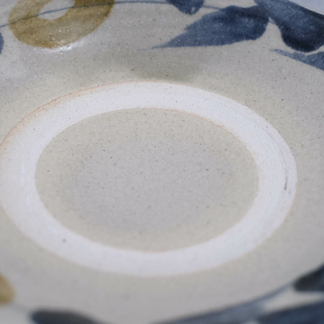 やちむん 唐草 8.5寸大皿 沖縄 松田共司 読谷村北窯 一点物 登り窯 の