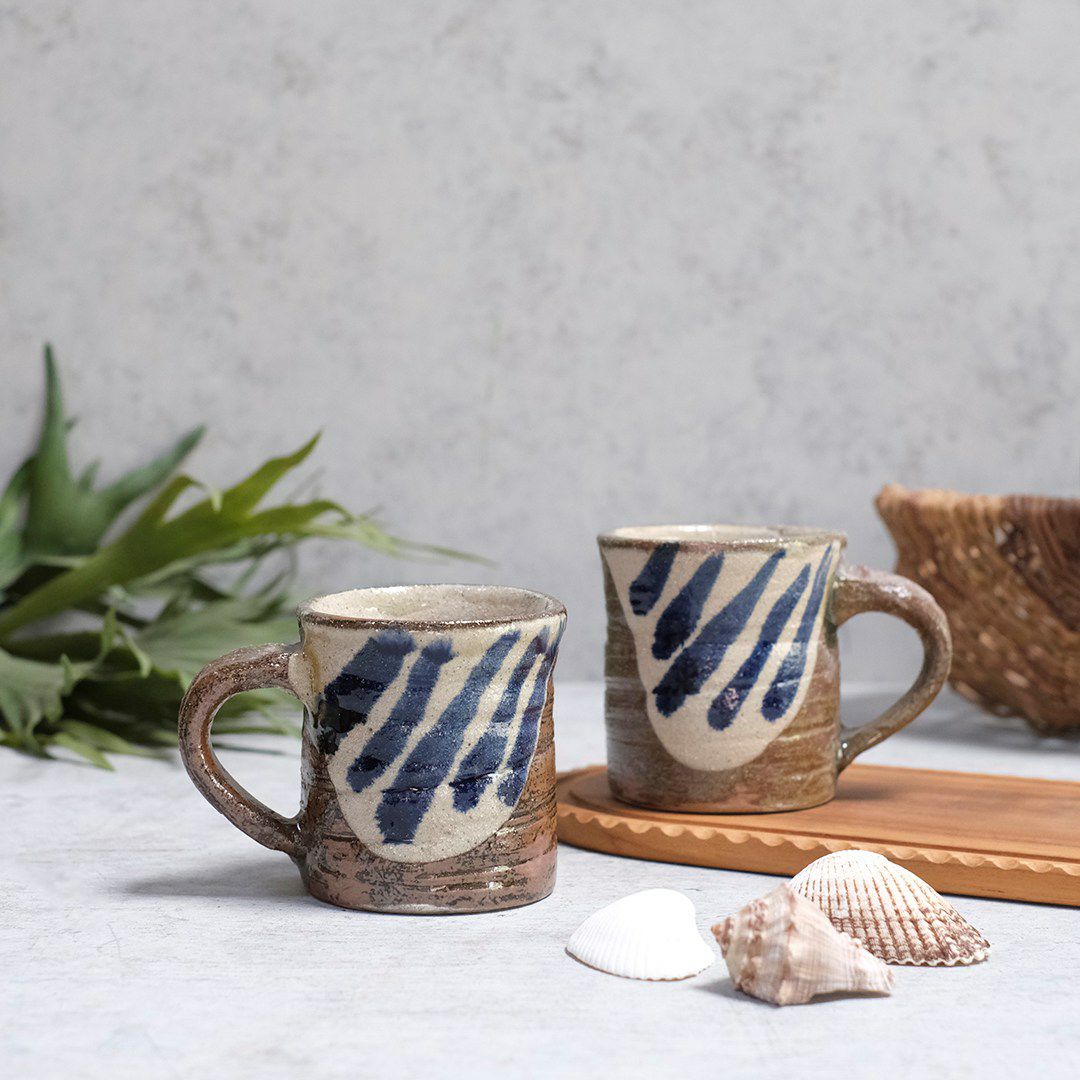 やちむん 沖縄 松田共司 マグカップ ビアマグ 登り窯 読谷村北窯 一点