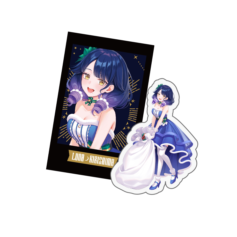 ハルルナ クリスマス2025】ステッカー&チェキ風カードセット【霧島ルナ