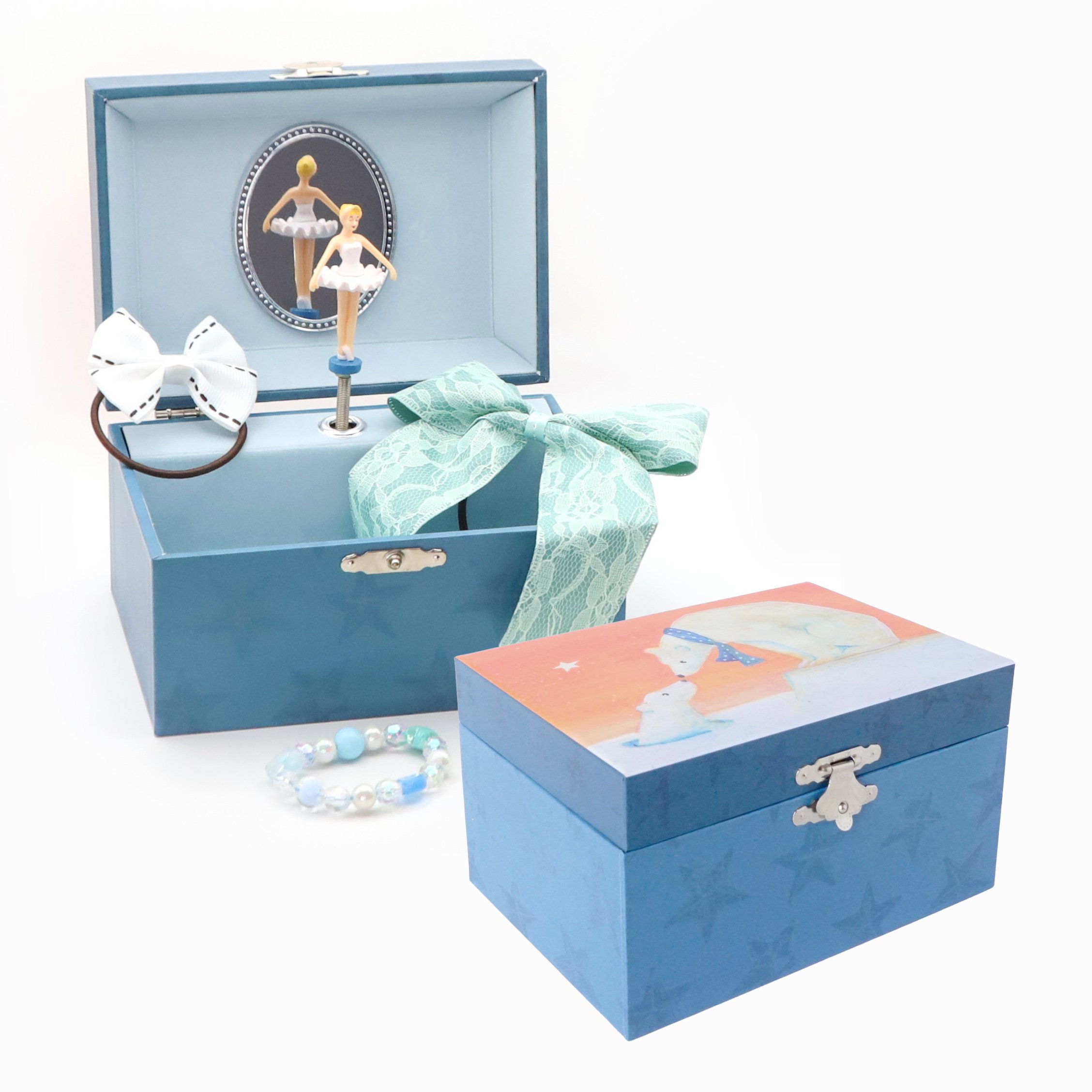 1点のみ】バレリーナが躍る子供用オルゴールジュエリーBOX