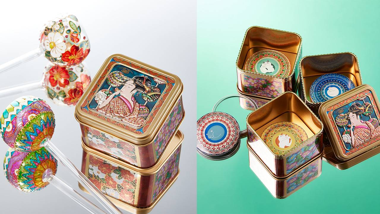 これは美しい！喜多川歌麿の名作「ポッピンを吹く女」をガラス絵で