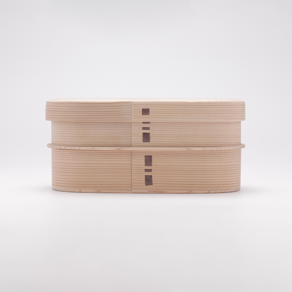 白木 漆 手の平弁当箱 上げ蓋 被せ蓋 入れ子 | 柴田慶信商店 秋田県大館市