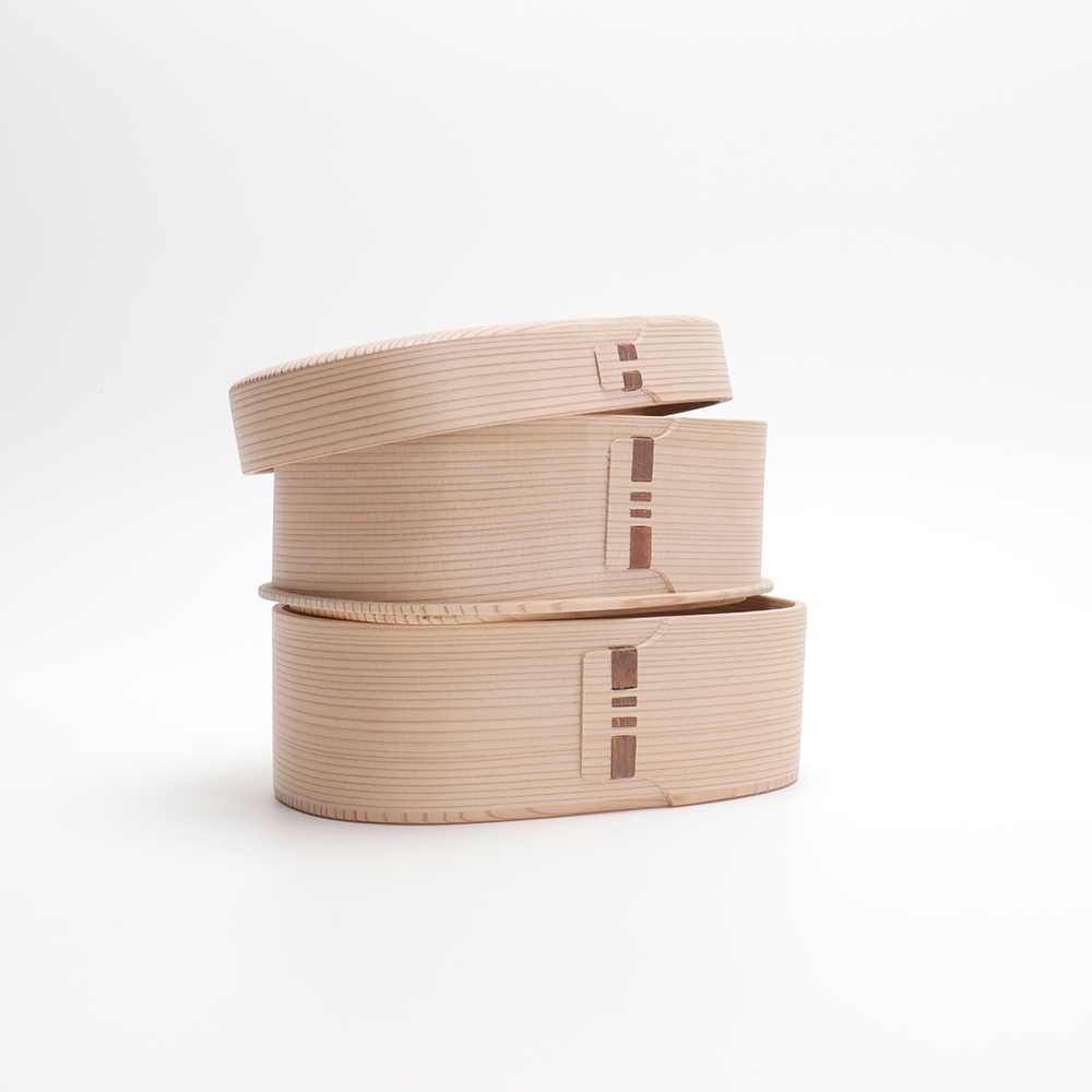 白木 こまち弁当箱 一段 二段 | 柴田慶信商店 秋田県大館市