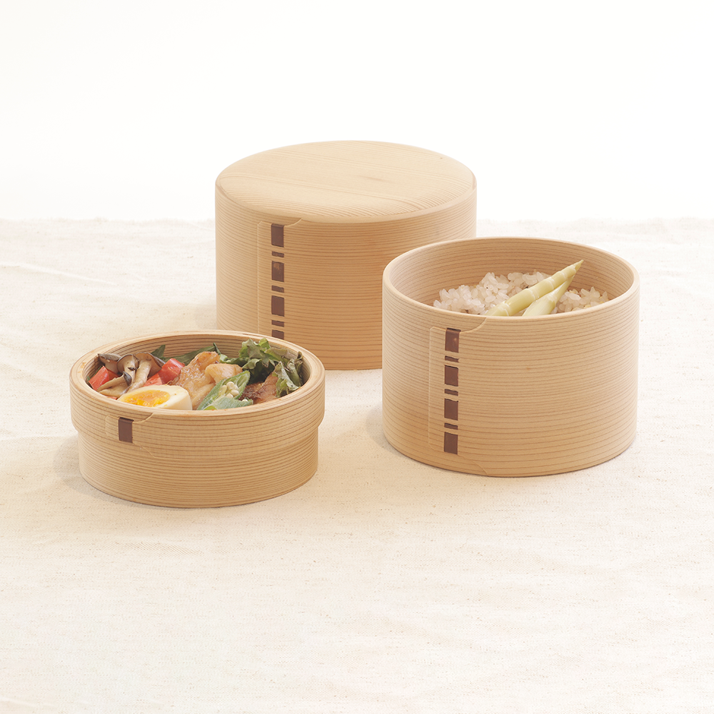 白木 漆 シバキ きこり弁当箱 | 柴田慶信商店 秋田県大館市