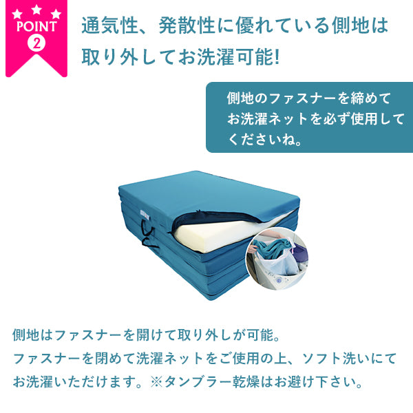 マニフレックス 高反発マットレス 三つ折り メッシュウィング 【長期