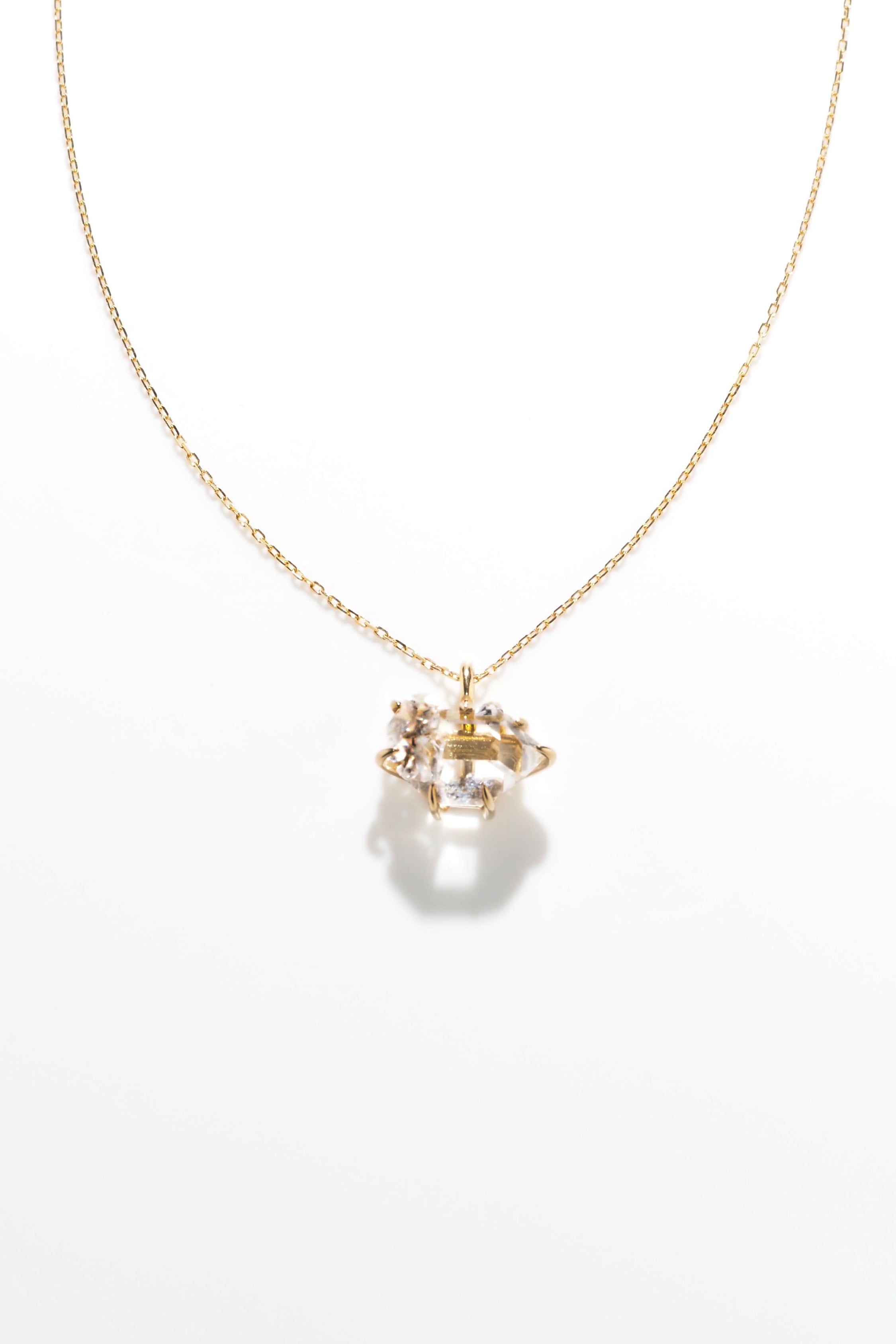 新品】ハーキマーダイヤモンド・ネックレス・シャンパンゴールド 001