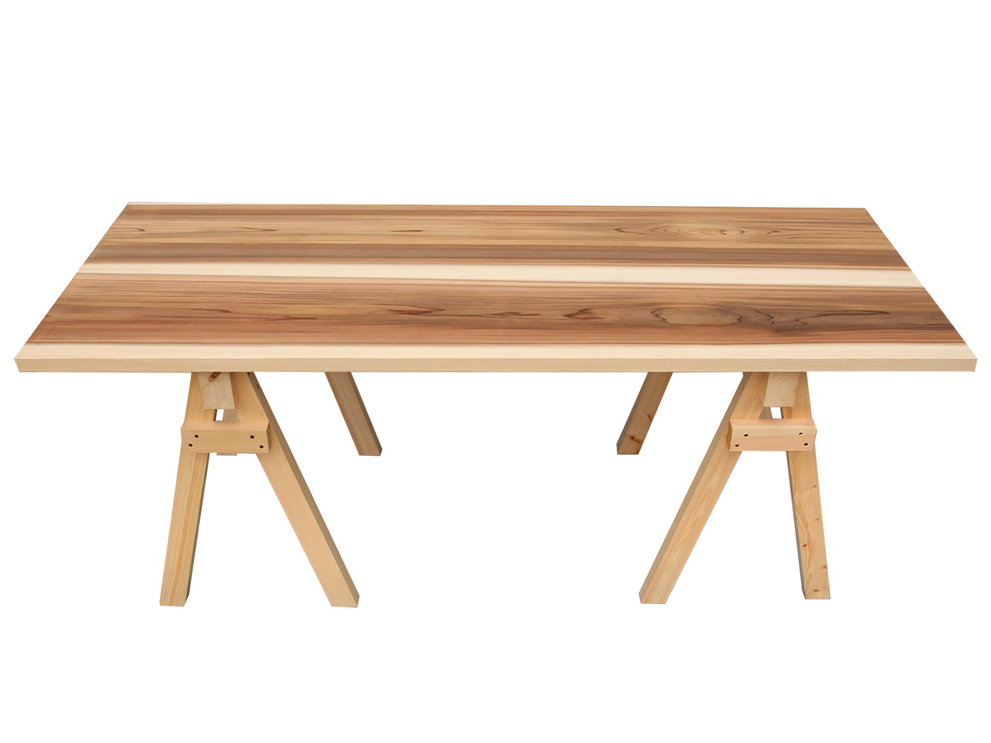 脚がスタッキングできる作業台セット | 松田木材 富山の木材屋。広葉樹