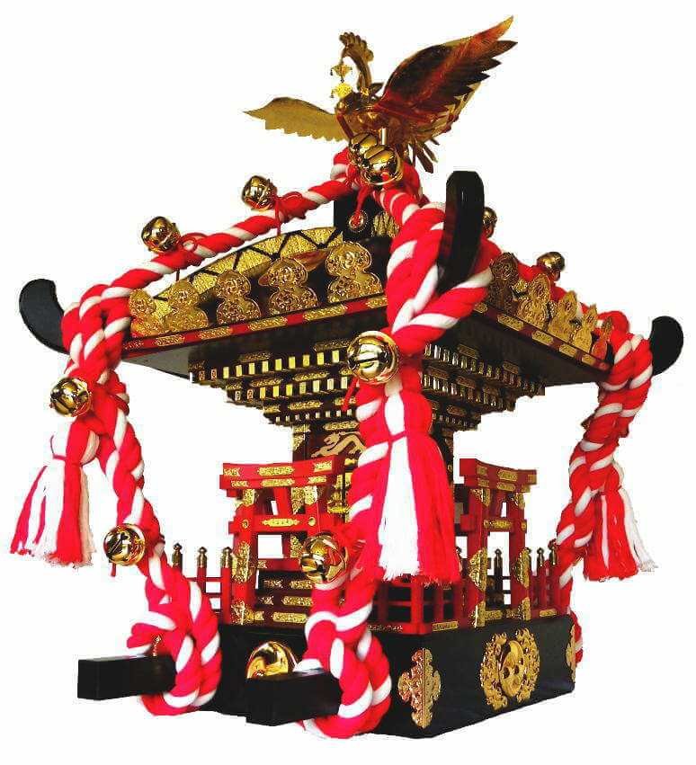 金鈴神輿 (大, 紅白 A) – matsuri-mikoshi