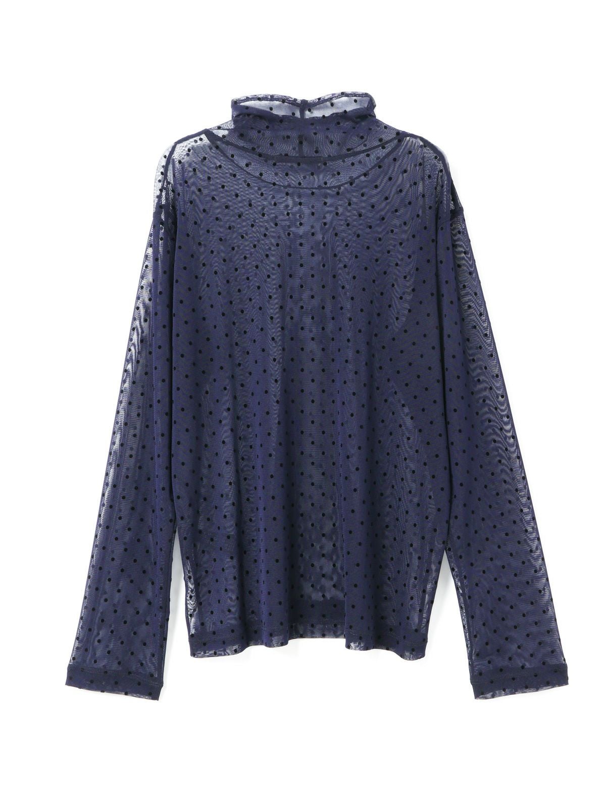 3/9(月)正午販売終了】mizuiro ind メッシュドットハイネックプル