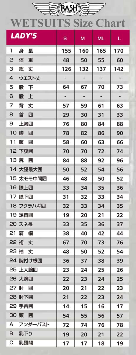 オーダー可 RASH ラッシュ ウェットスーツ フルスーツ バック