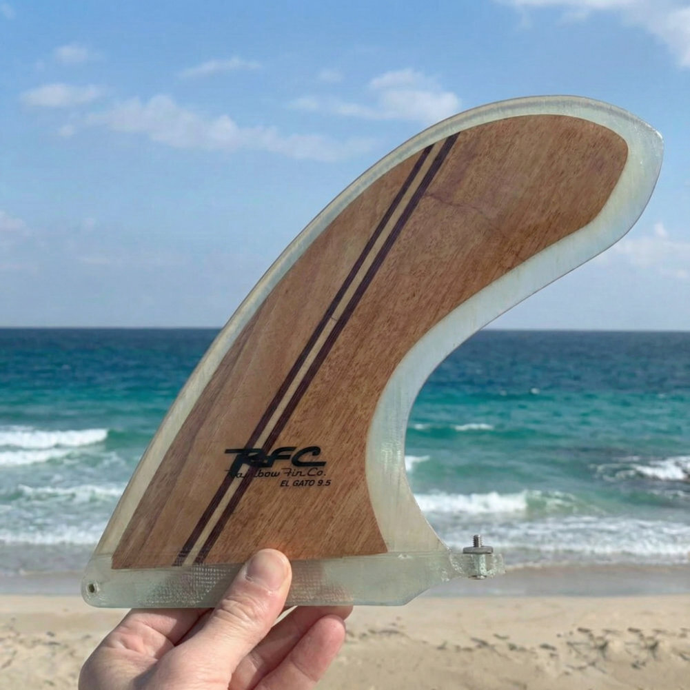 ロングボードフィン Rainbow fin El Gato 9.5 Wood レインボーフィン