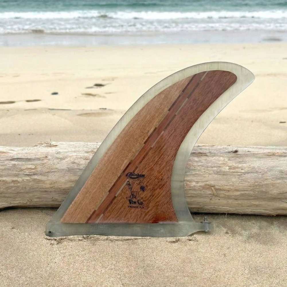 ロングボードフィン Rainbow fin FRINGE 9.5 Wood レインボーフィン