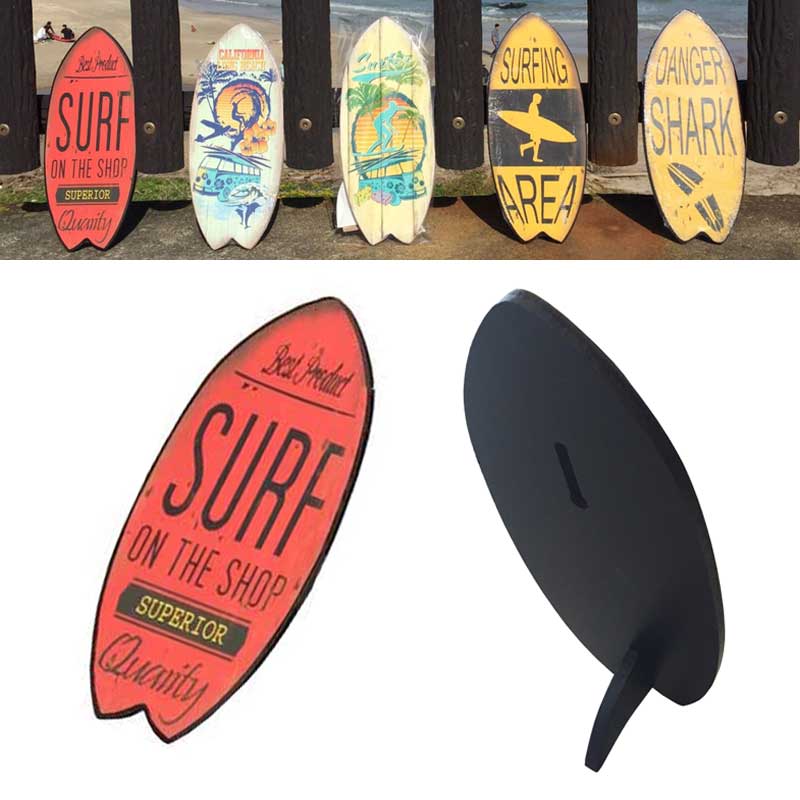 Antique WoodBoard レトロ調 ウッドサーフボード/ウッドプレート