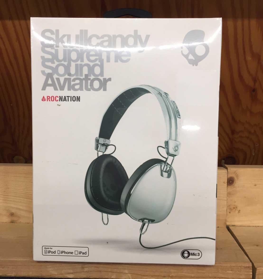 SKULLCANDYスカルキャンディーヘッドフォンS6AVFM-158AviatorWhiteMic3