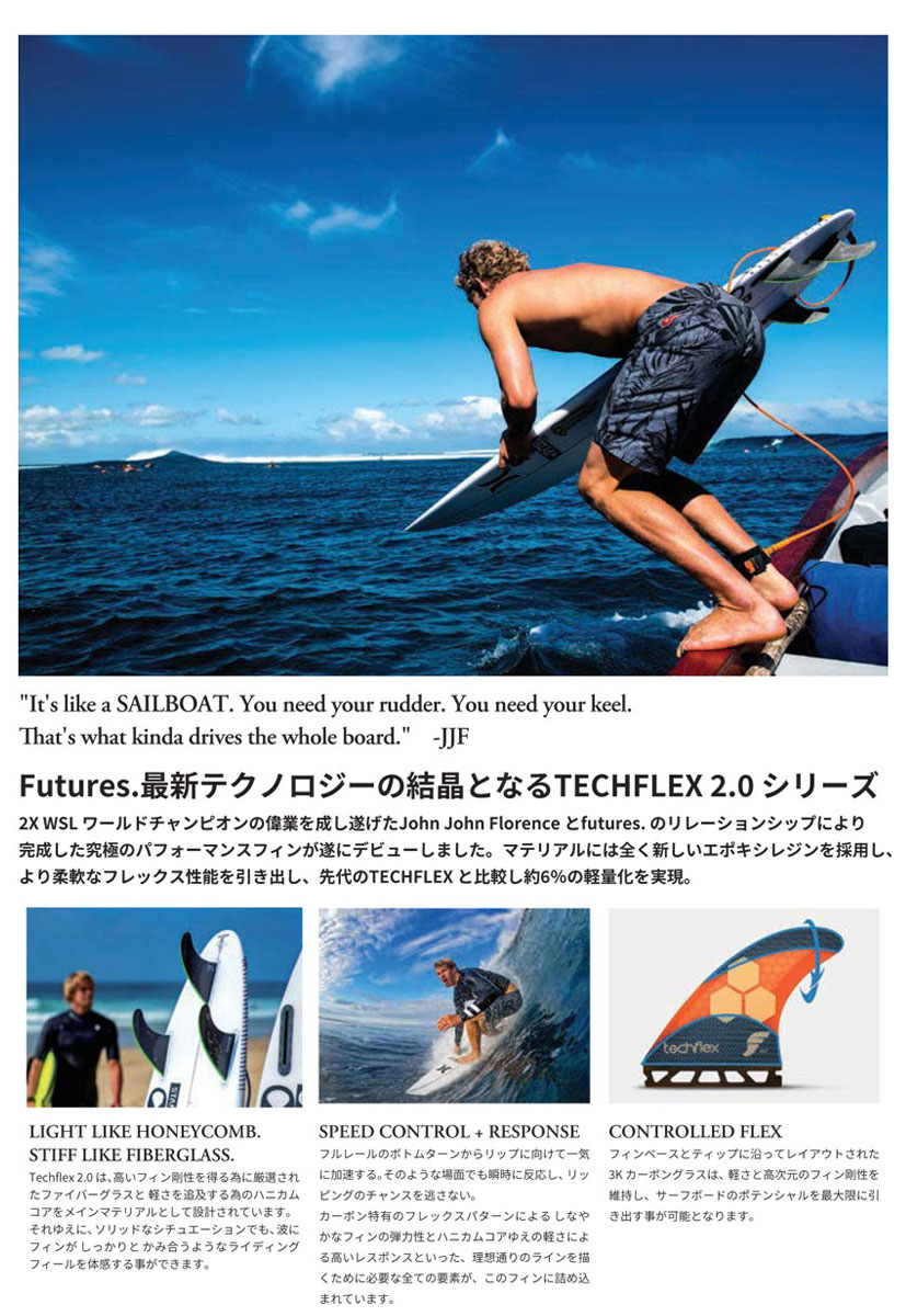 FUTURES FIN TECHFLEX 2.0 TECH FLEX JOHN JOHN LARGE