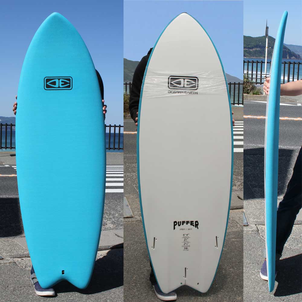 リーシュコード付き ソフトボード OCEAN&EARTH PUFFER 5'4 オーシャン