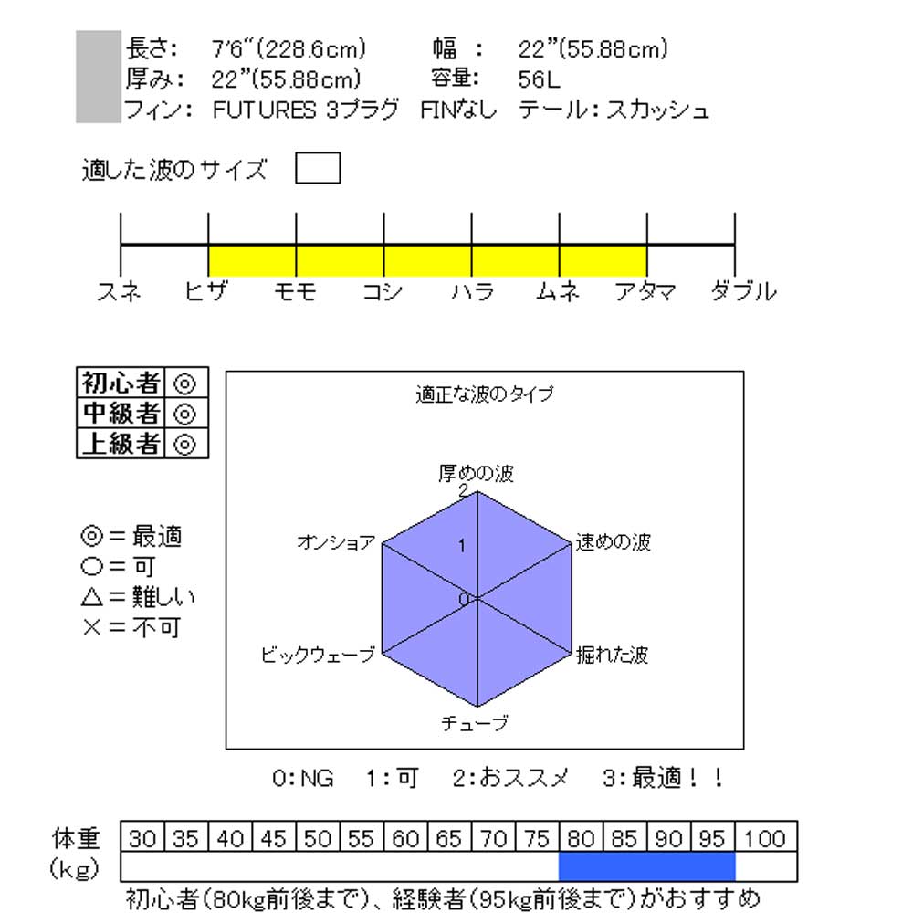 ファンボード TORQ SurfBoard トルク サーフボード CHANCHO 7'6日本
