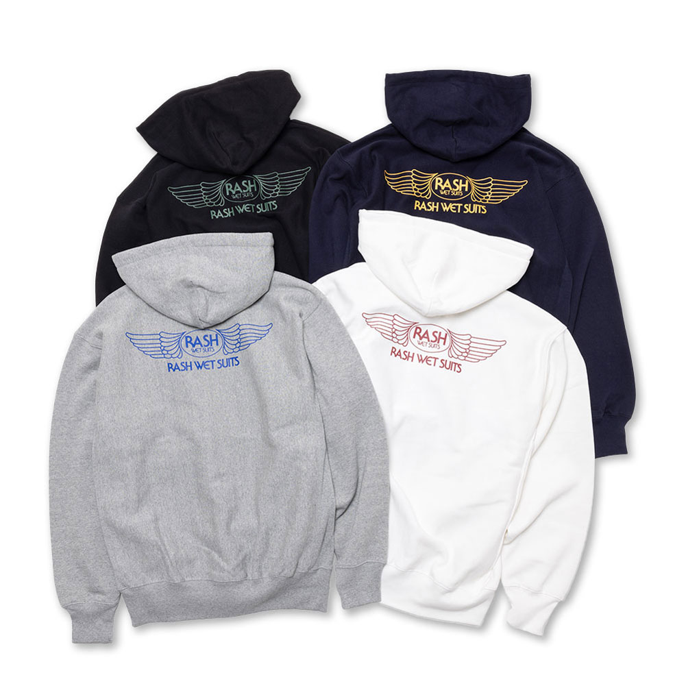 2023 RASH ラッシュ 羽バックフルジップパーカー ラッシュ トップス