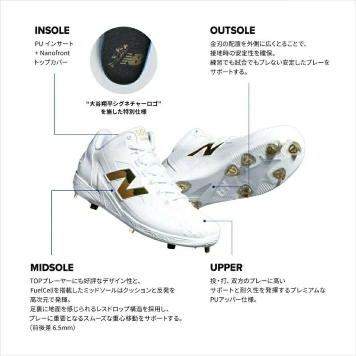 ニューバランス NEW BALANCE Ohtani v1 Metal 金具スパイク 大谷翔平