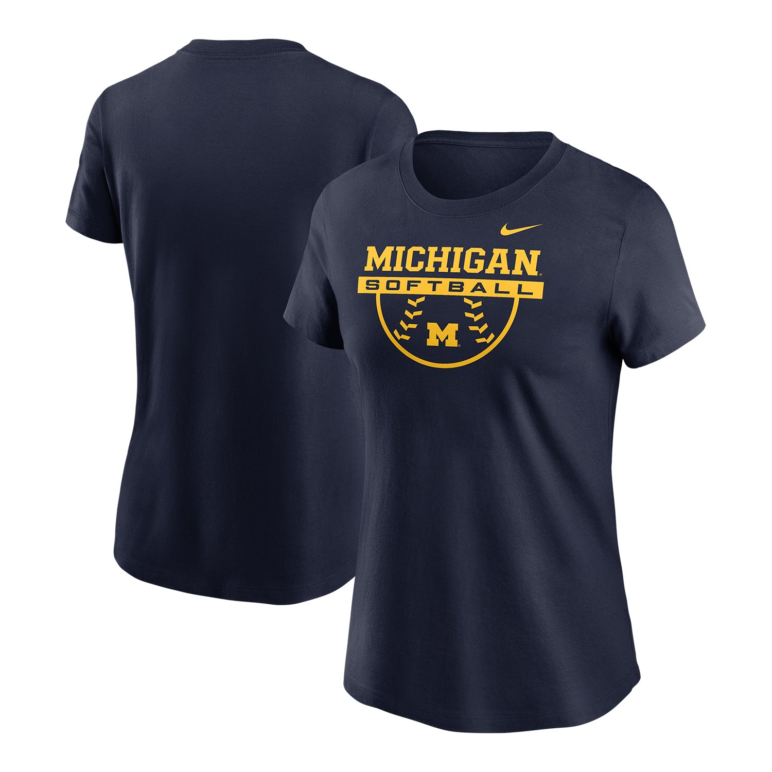 Michigan Wolverines Women's Softball Nike Navy T-Shirt – The M Den
