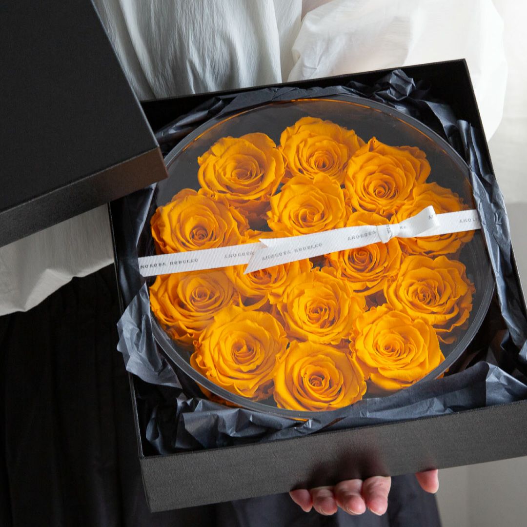 ブリリアント(L)/オレンジ （プリザーブドフラワー） | 最高級