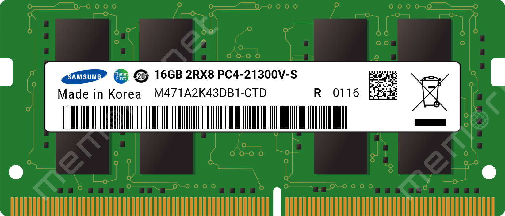 M471A2K43DB1-CTD - Samsung 1x 16GB DDR4-2666 SODIMM PC4-21300V-S