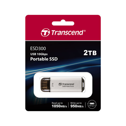 Transcend スティック型SSD 2TB USB Type-C USB 10Gbps USB3.2 Gen2