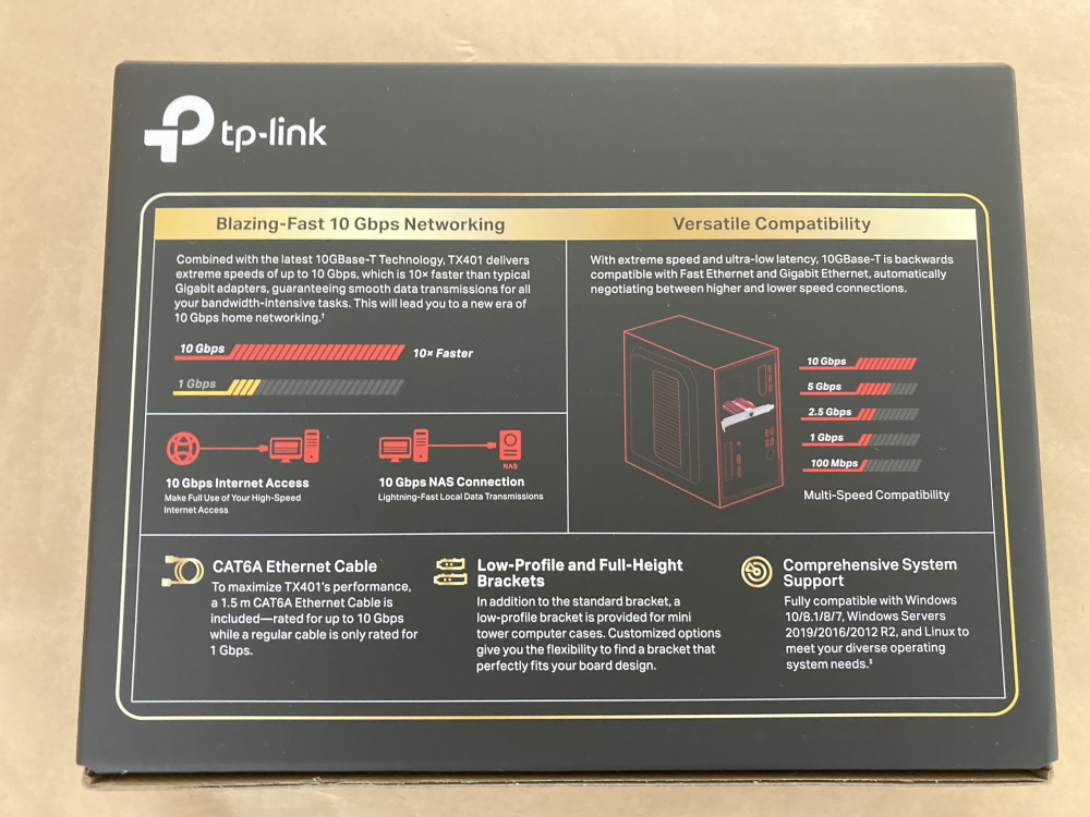 TP-Link TX401のレビュー！10Gbps対応PCIe接続のLANカード | メモトラ