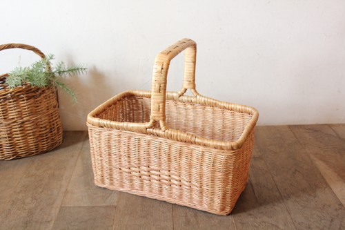 かご・バスケット・雑貨 - menui | 【籐 長角1本手】