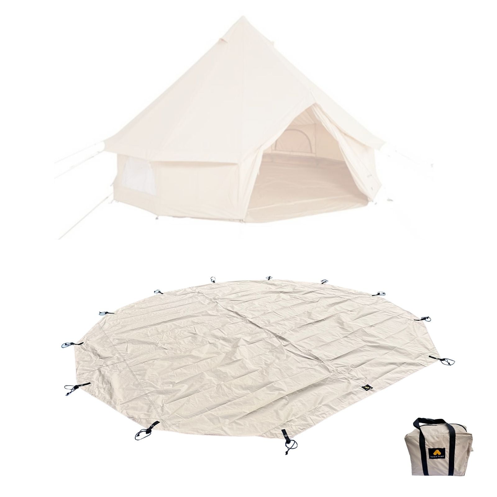 ノルディスク アスガルド12.6 全面用 グランドシート 互換品｜サイズ