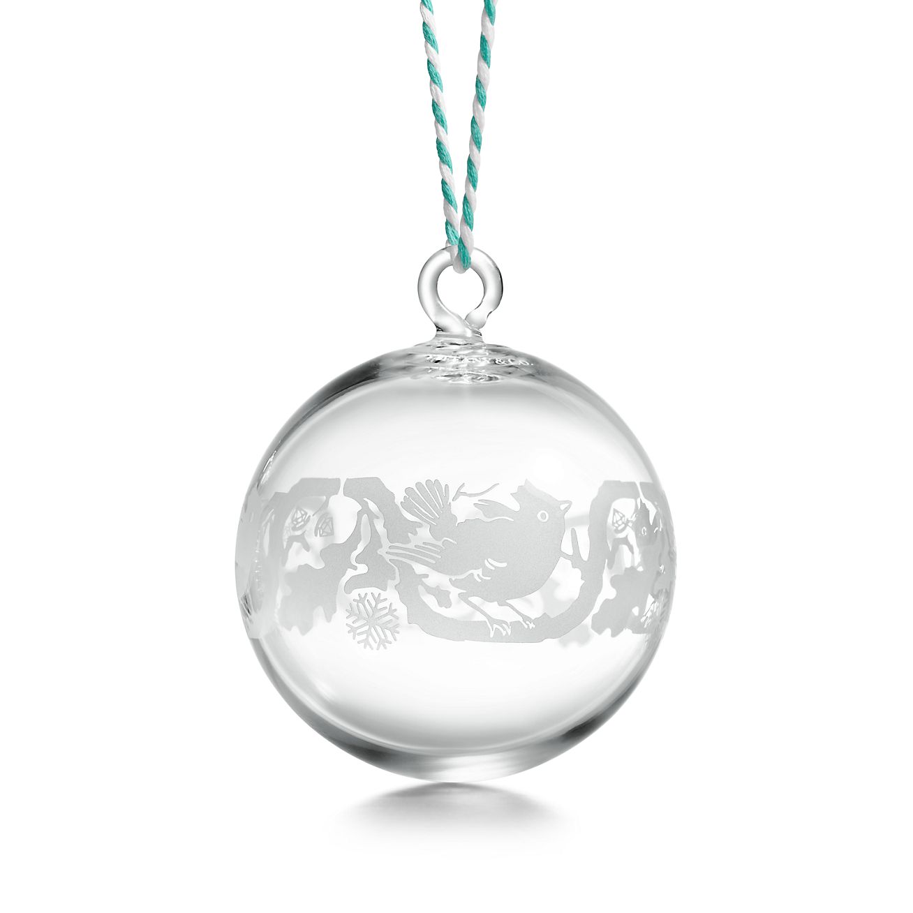 ティファニー ヘリテージ エッチド オーナメント クリスタルガラス