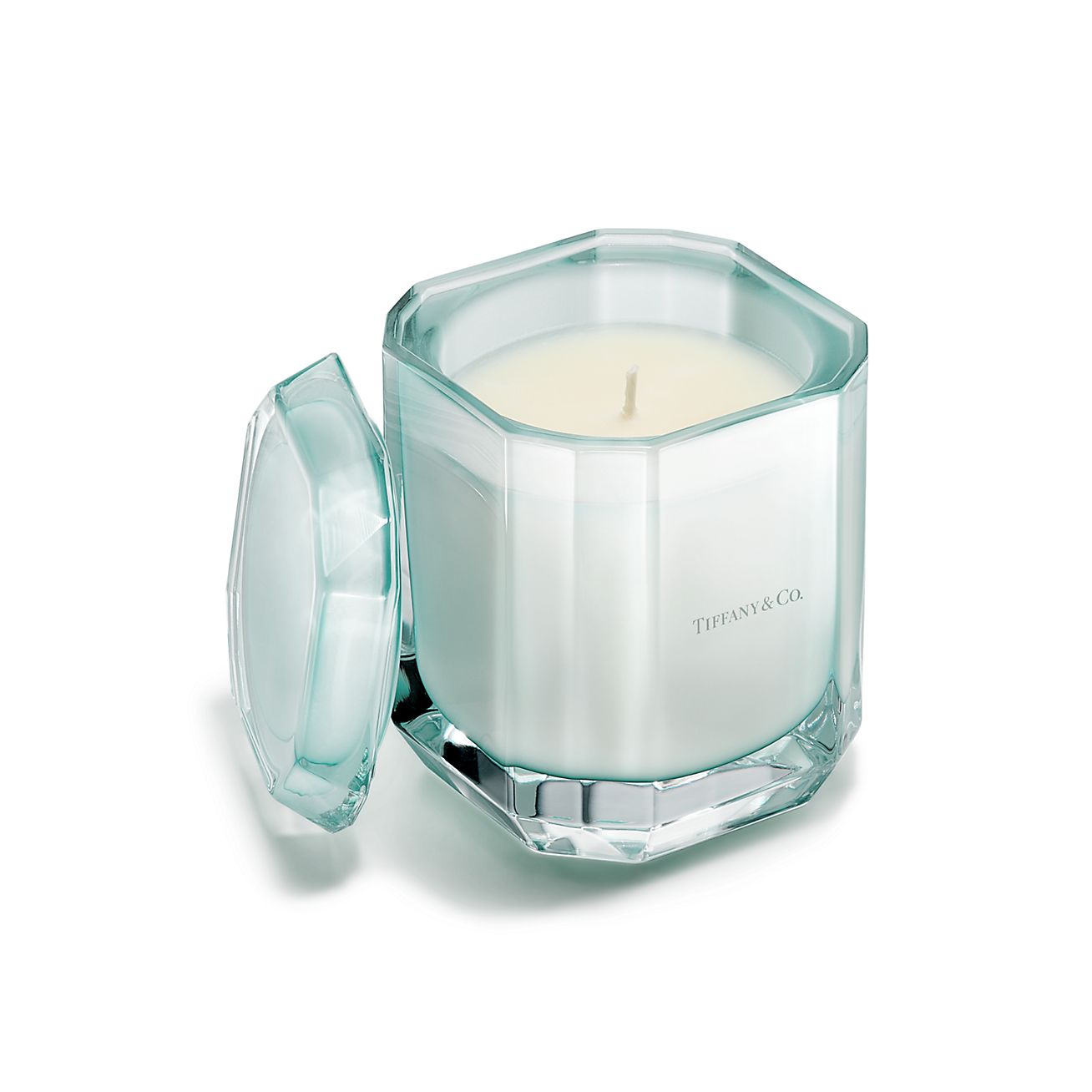 ティファニー ファセット 1837 キャンドル サファイヤカラー ガラス