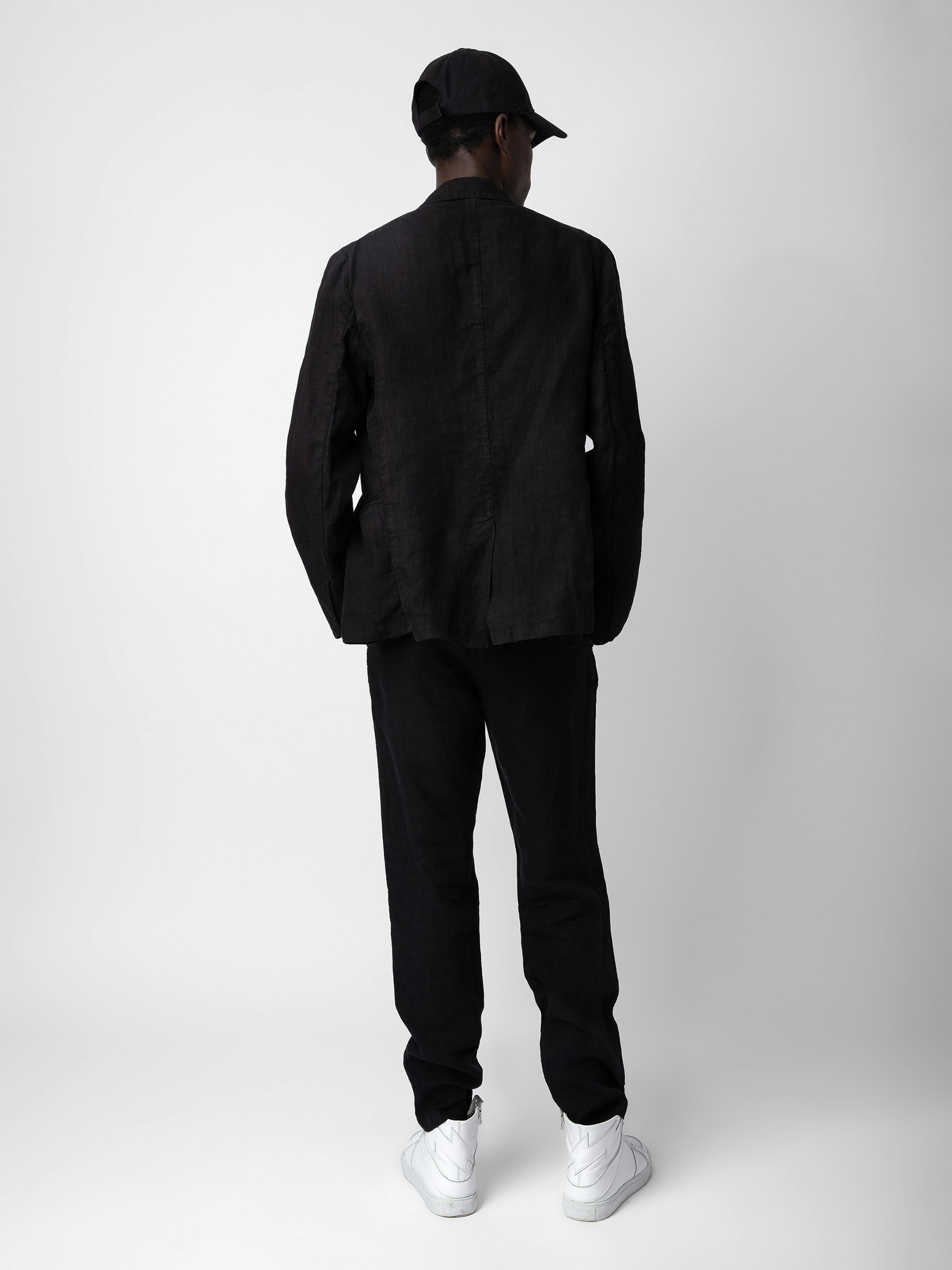 Viks Linen Blazer blazer black men | Zadig&Voltaire | Zadig&Voltaire