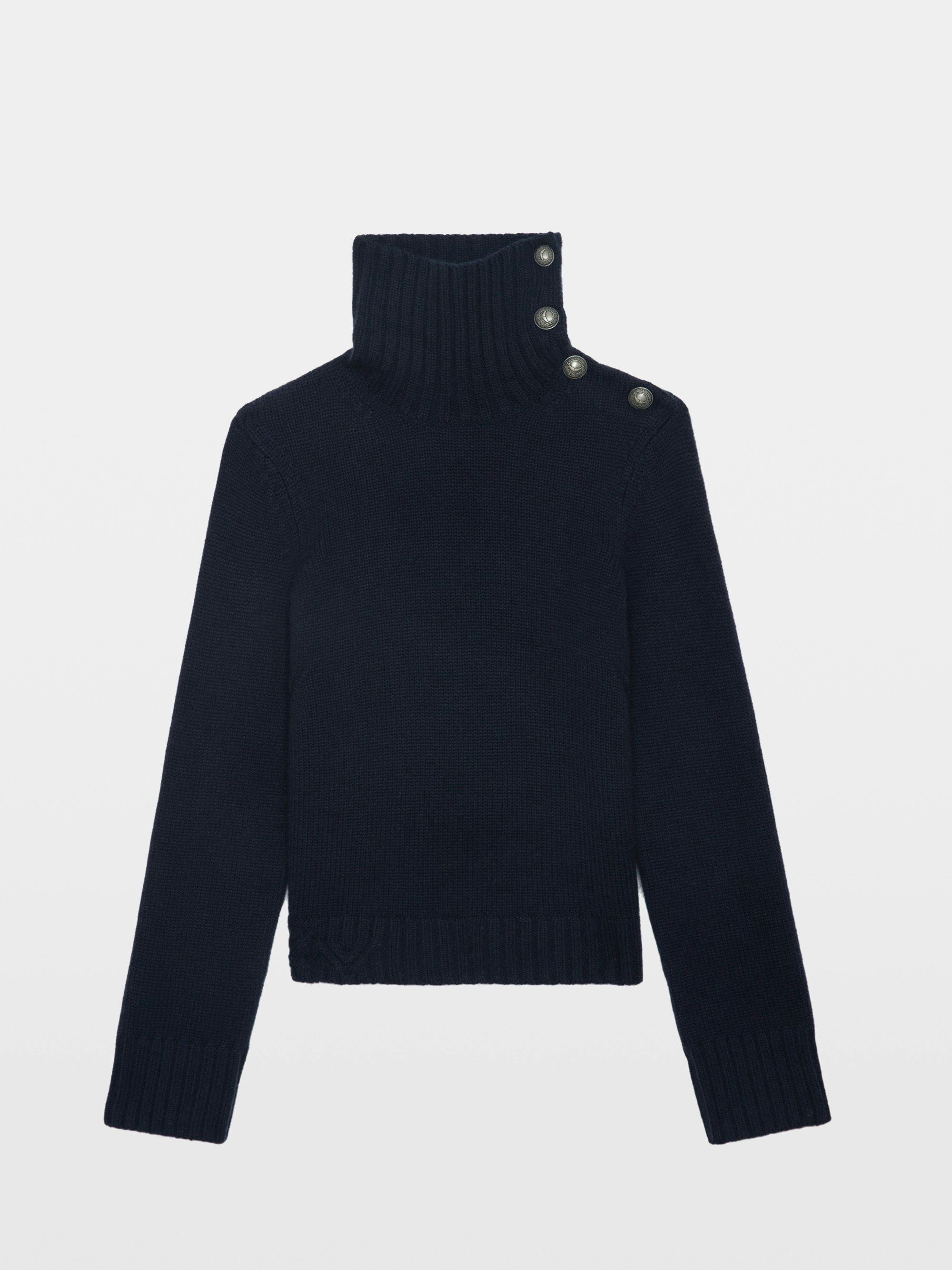 Women's Nalma Cashmere Navy Sweater | Zadig&Voltaire | Zadig&Voltaire