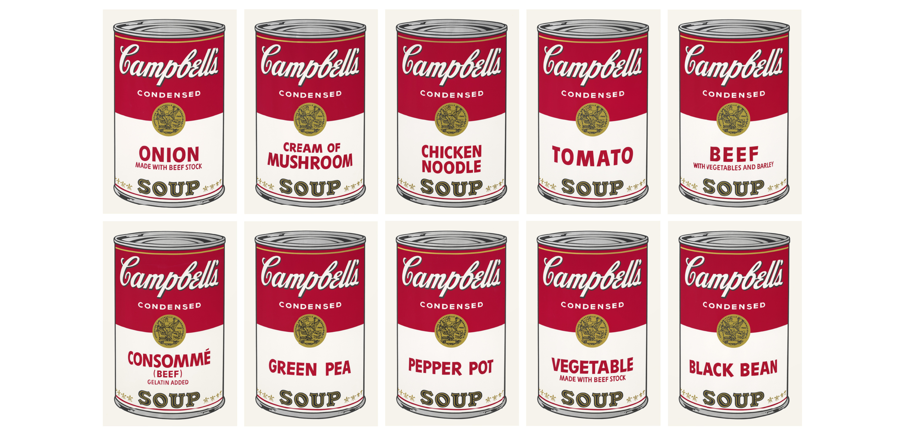 アンディ・ウォーホルの代表作「キャンベル・スープ」を3つのポイント