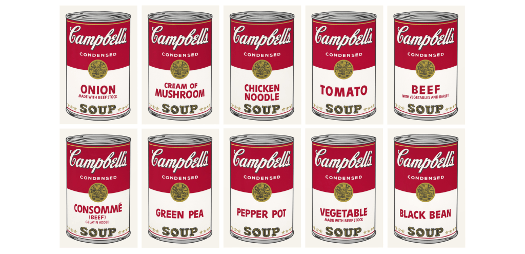 アンディ・ウォーホルの代表作「キャンベル・スープ」を3つのポイント