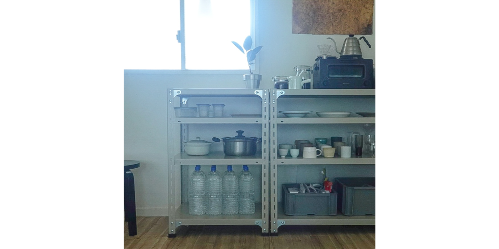 工業用スチールシェルフ アイボリー | D&DEPARTMENT